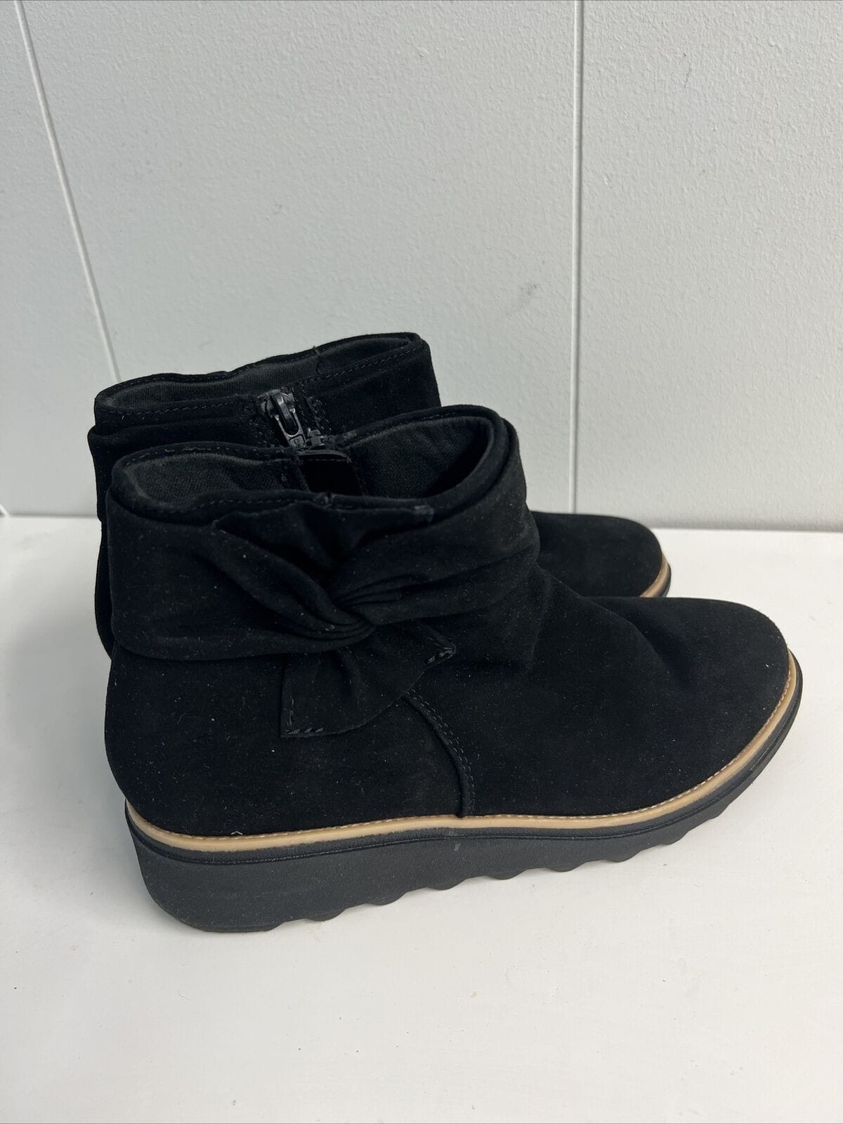 Clarks® Sharon Salon Women's Suede Ankle Boots, Black, Size 7