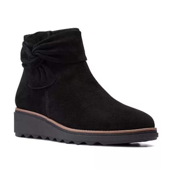 Clarks® Sharon Salon Women's Suede Ankle Boots, Black, Size 7