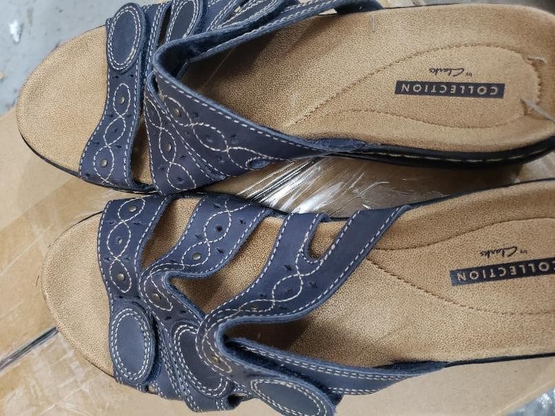 Clarks Collection Leather - Strap Slides - Leisa Cacti