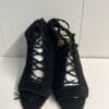 Marc Fisher Perforated Suede Lace-up Booties Satire 7 Black