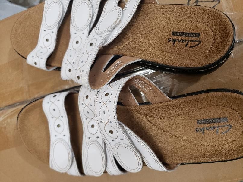 Clarks Collection Leather - Strap Slides - Leisa Cacti