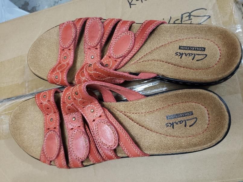 Clarks Collection Leather - Strap Slides - Leisa Cacti