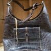 Dooney & Bourke Savannah Croco Embossed Leather Hobo Bag Purse