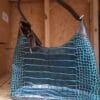 Dooney & Bourke Savannah Croco Embossed Leather Hobo Bag Purse