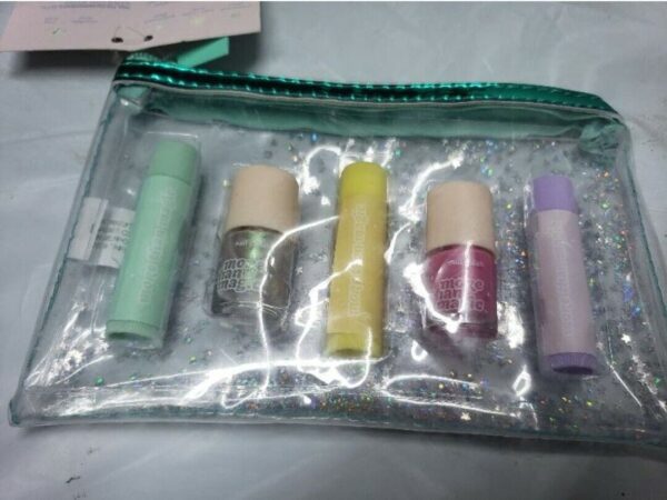 More Than Magic Kids Gift of Glam Lip Balm And Nail Glitter Bag 6 Piece Set
