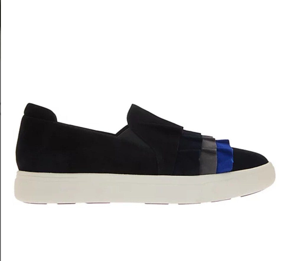 Vaneli Suede Ruffle Slip-on Shoes - Only