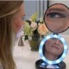 Black Dual Magnifying Mirror w/ Crystal Initial by Lori Greiner Black Dual Magnifying Mirror w/ Crystal Initial by Lori Greiner