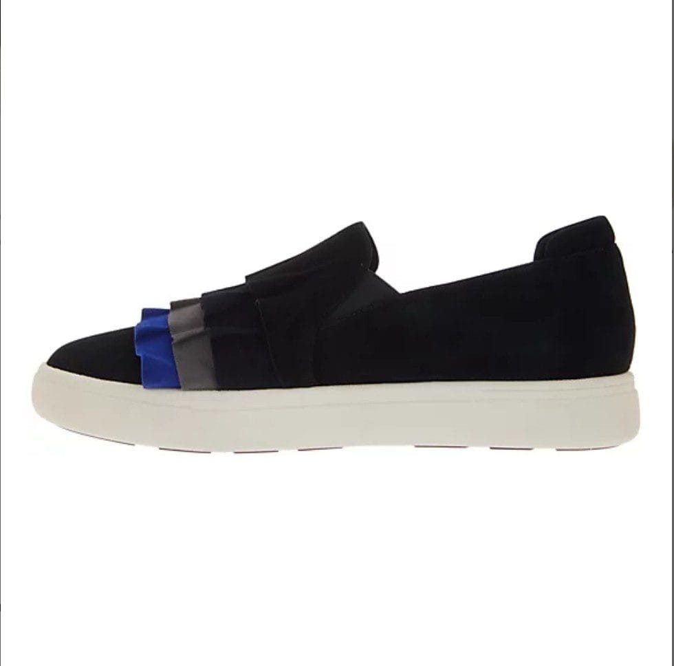 Vaneli Suede Ruffle Slip-on Shoes - Only
