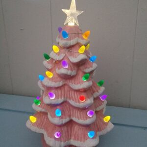 Mr. Christmas 12" Snow-Tipped Nostalgic Tree with Timer DAMAGED
