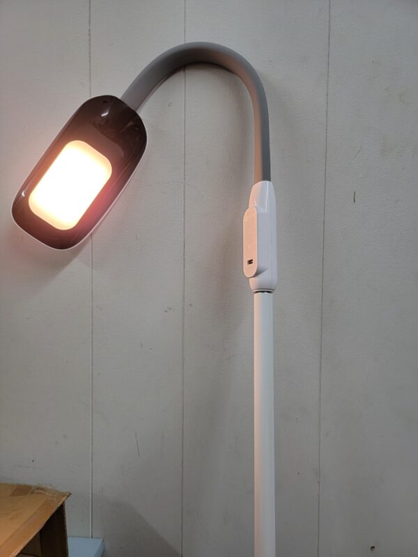 OttLite ClearSun LED Floor Lamp with USB Charging Port & Tablet Stand, Black or White