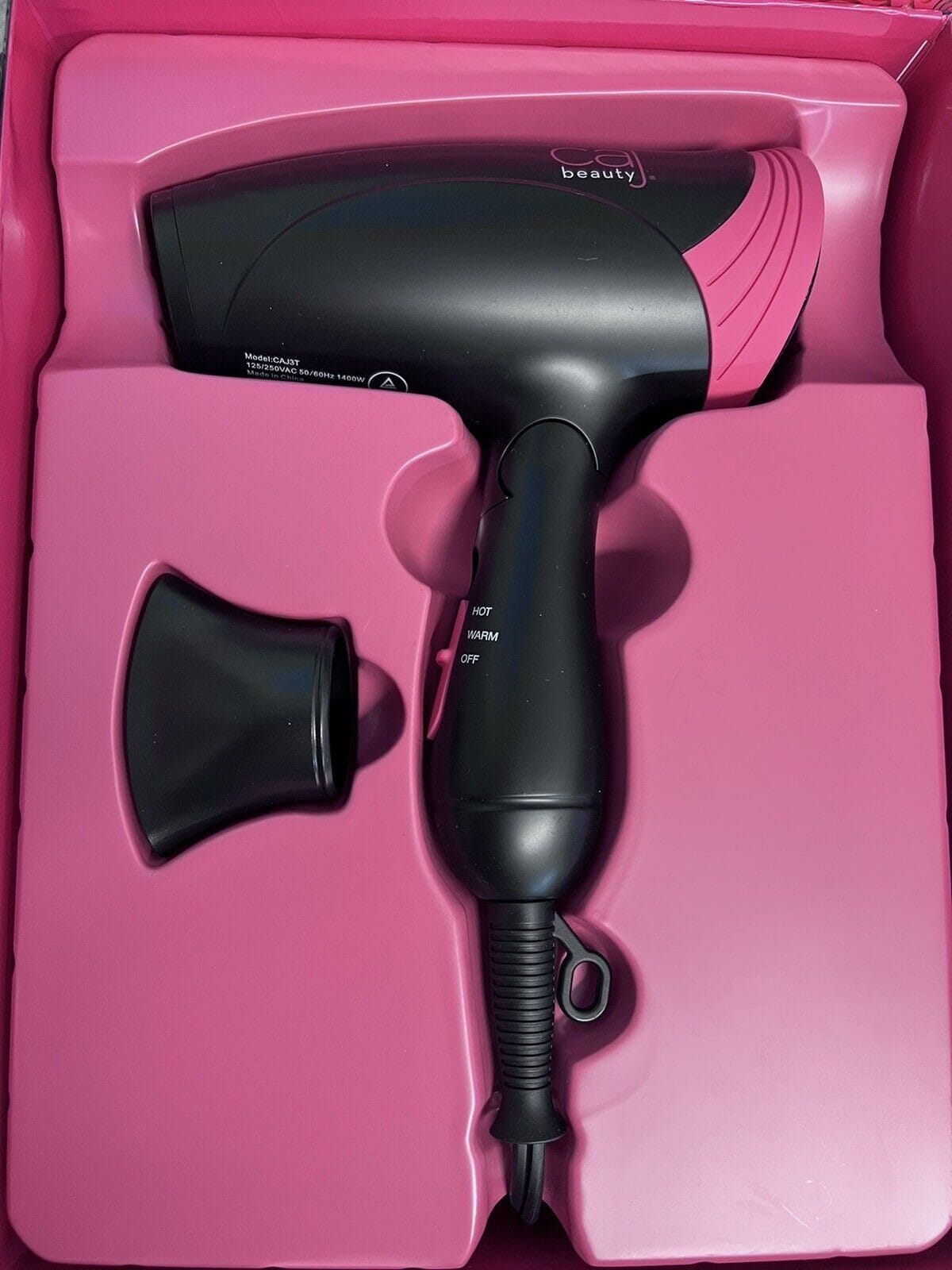 Caj Beauty Volumizing Travel Hair Dryer, Gift set
