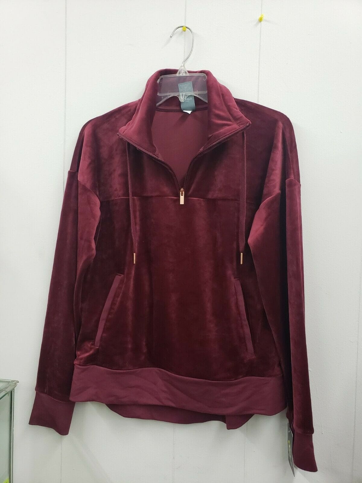 Women's C9 Champion Velour Cozy Quarter Zip Pullover Ebony Women's C9 Champion Velour Cozy Quarter Zip Pullover Ebony