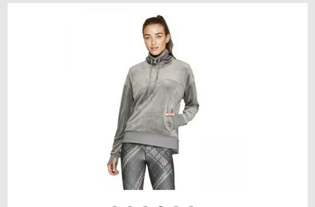 Women's C9 Champion Velour Cozy Quarter Zip Pullover Ebony Women's C9 Champion Velour Cozy Quarter Zip Pullover Ebony